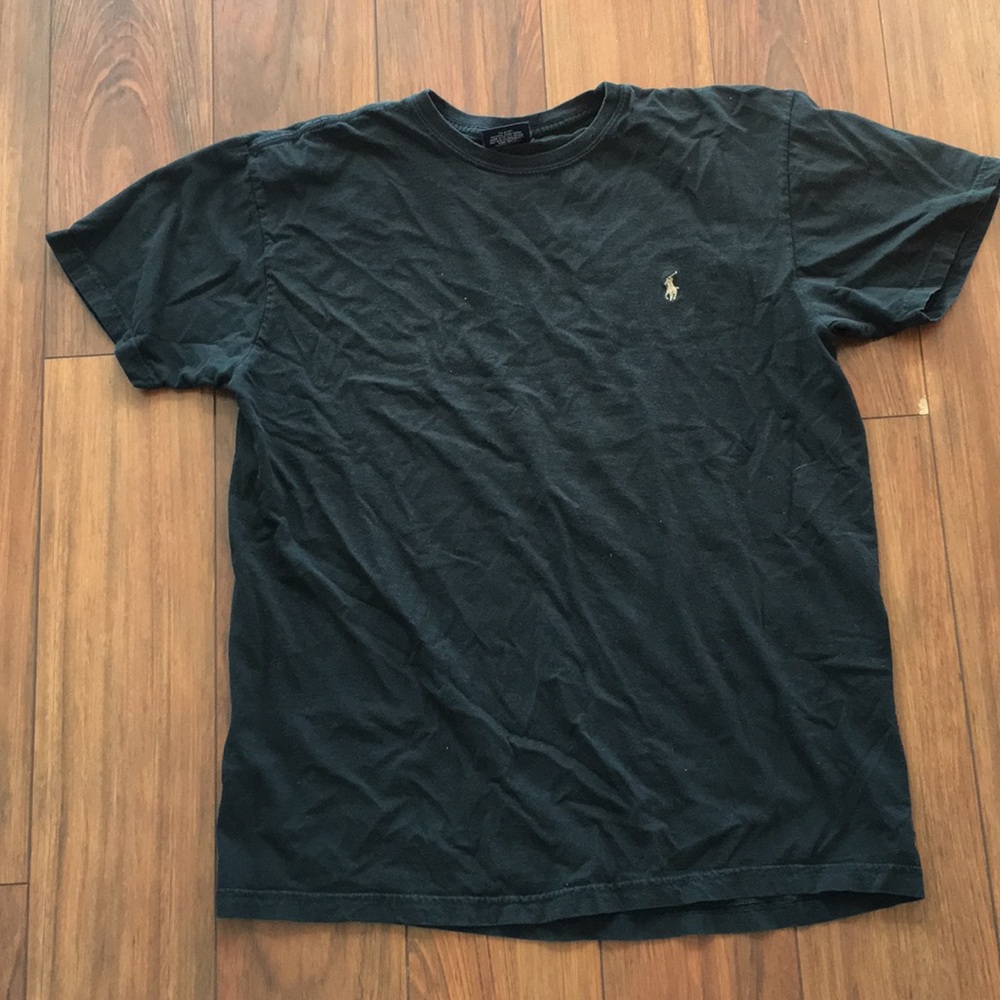 Black Ralph Lauren polo (tan horse)
